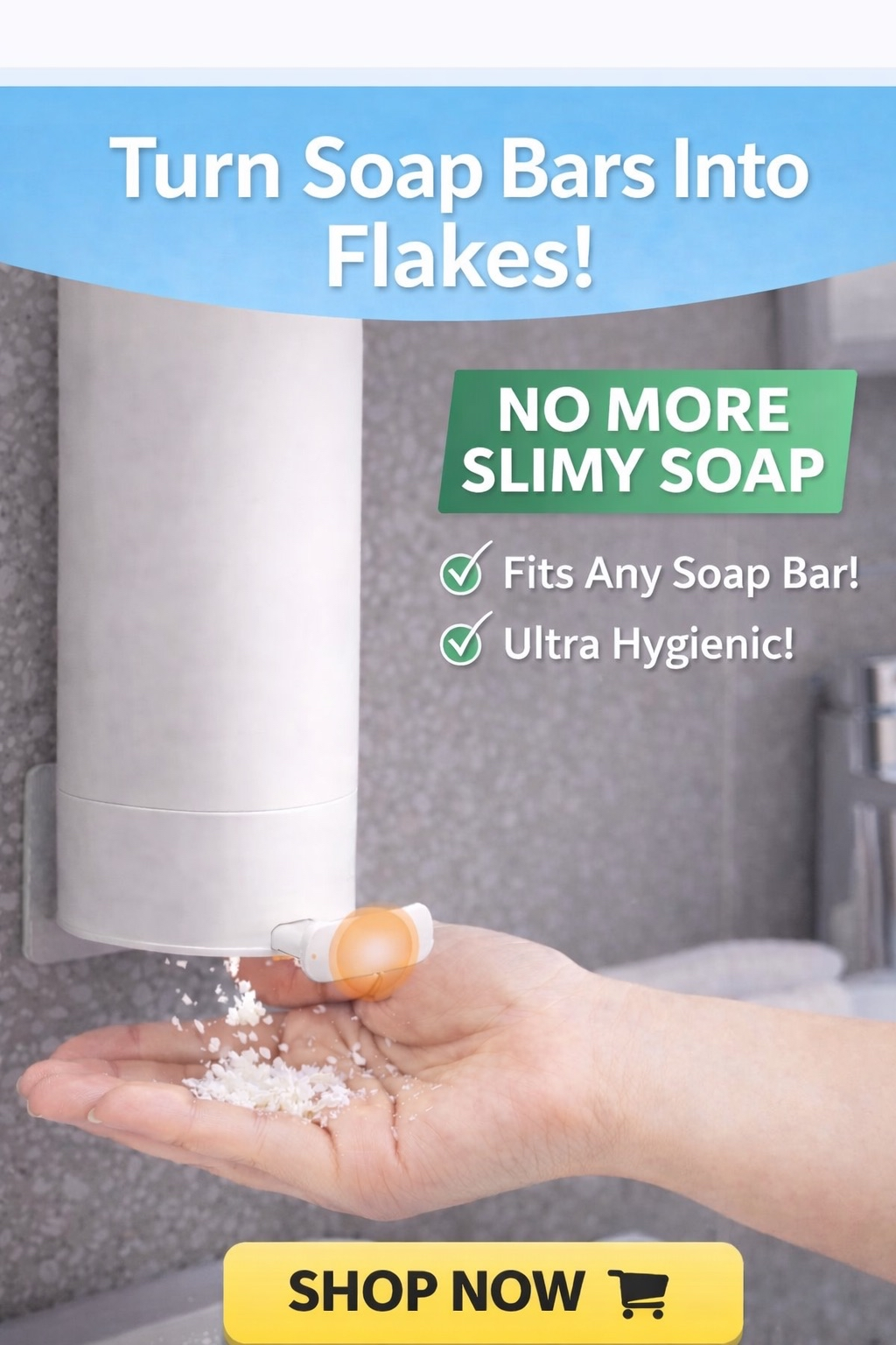 Soap Grinder Dispenser Soap Box Wall Mounted Dry Organizer Box Soap Powder Grinding Box For Restaurant Kitchen Office Gyms Hotel